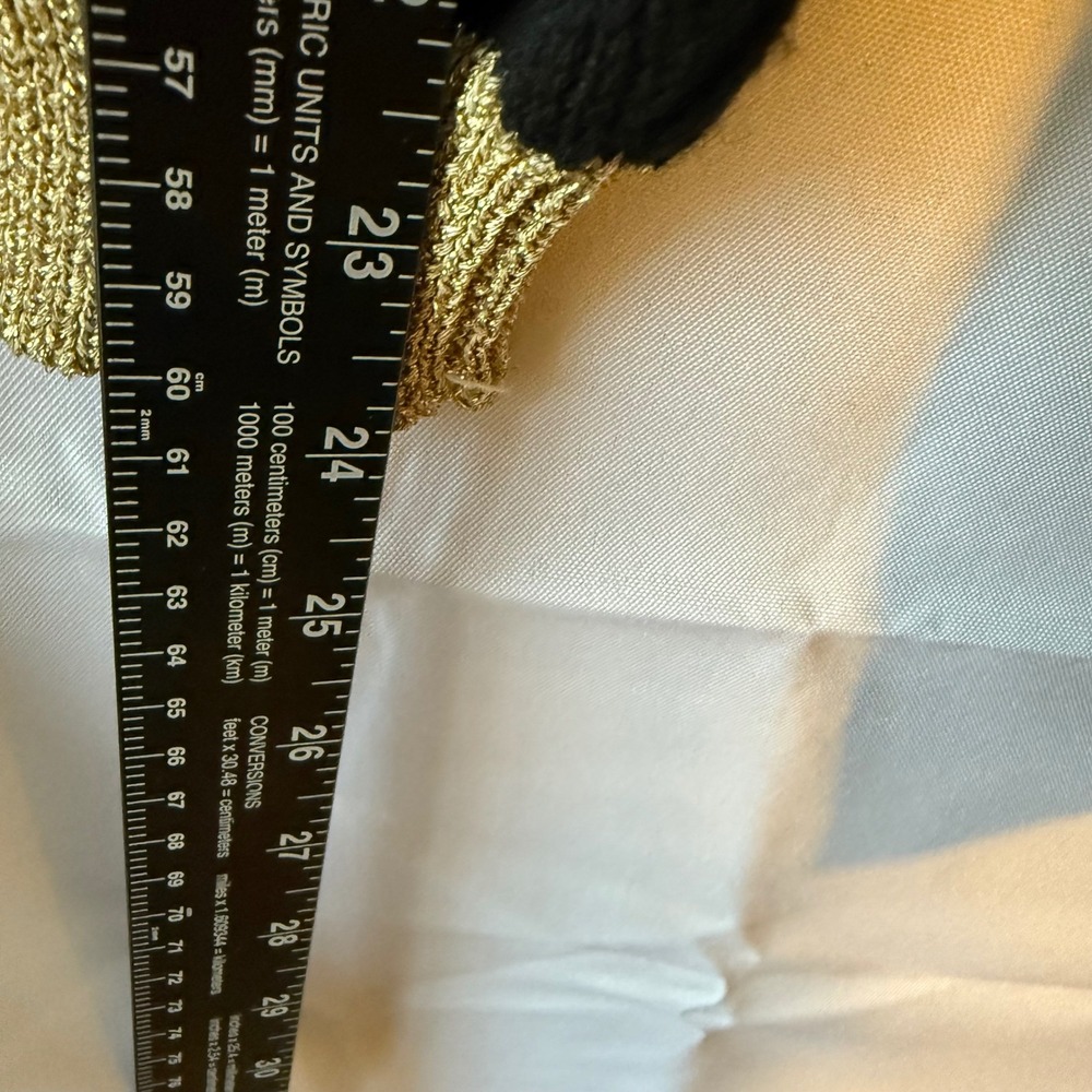 Bechamel lambswool blend Black Gold Diamond Sweater V-Neck Artsy Women's Size S - Picture 5 of 6